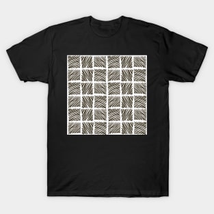 Abstract geometric hand drawn strokes seamless pattern T-Shirt